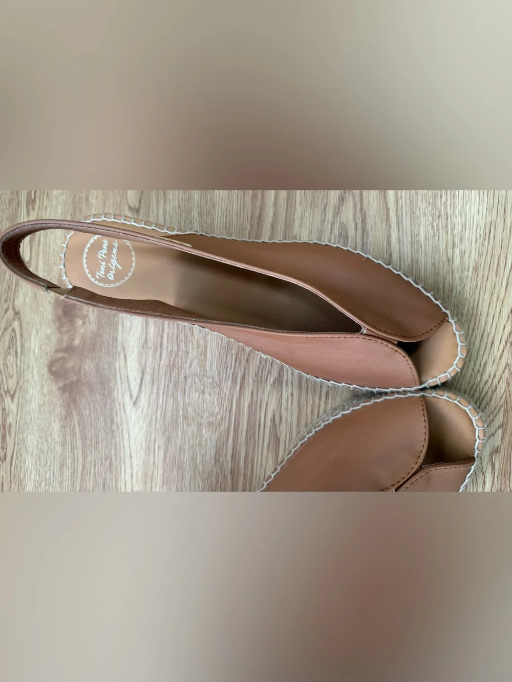 Toni Pons Wedge Bernia-P Tan Leather Espadrilles